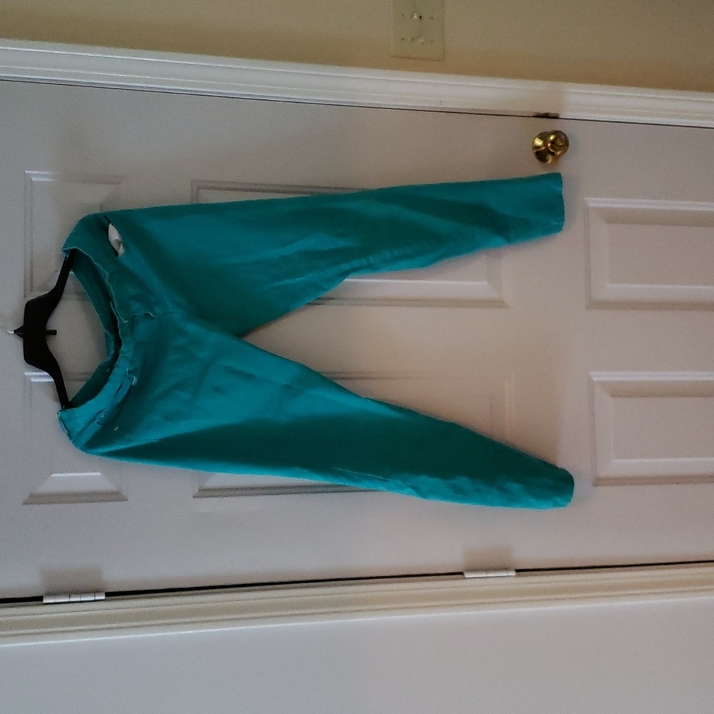 Celebrity pink turquoise green pants
